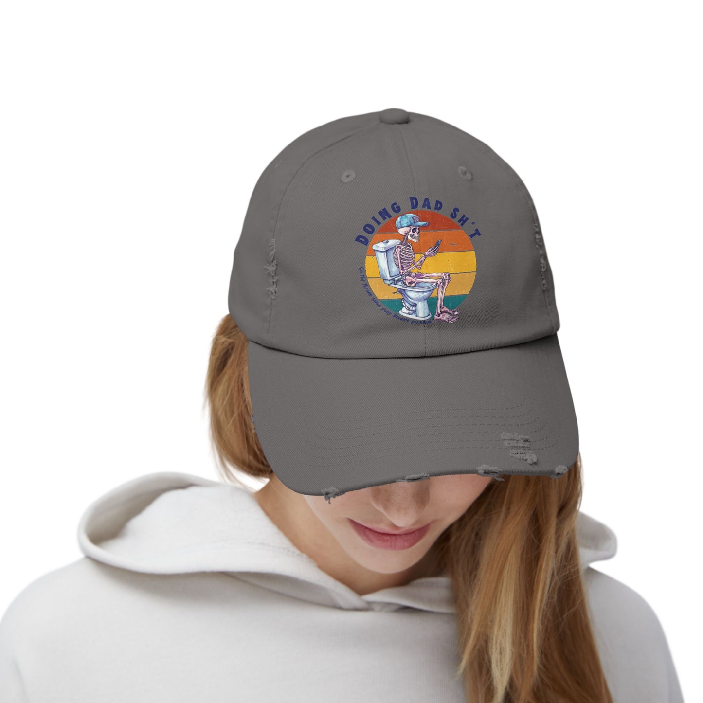 Funny Unisex Distressed Dad Cap - 'Doing Dad Sh*t'