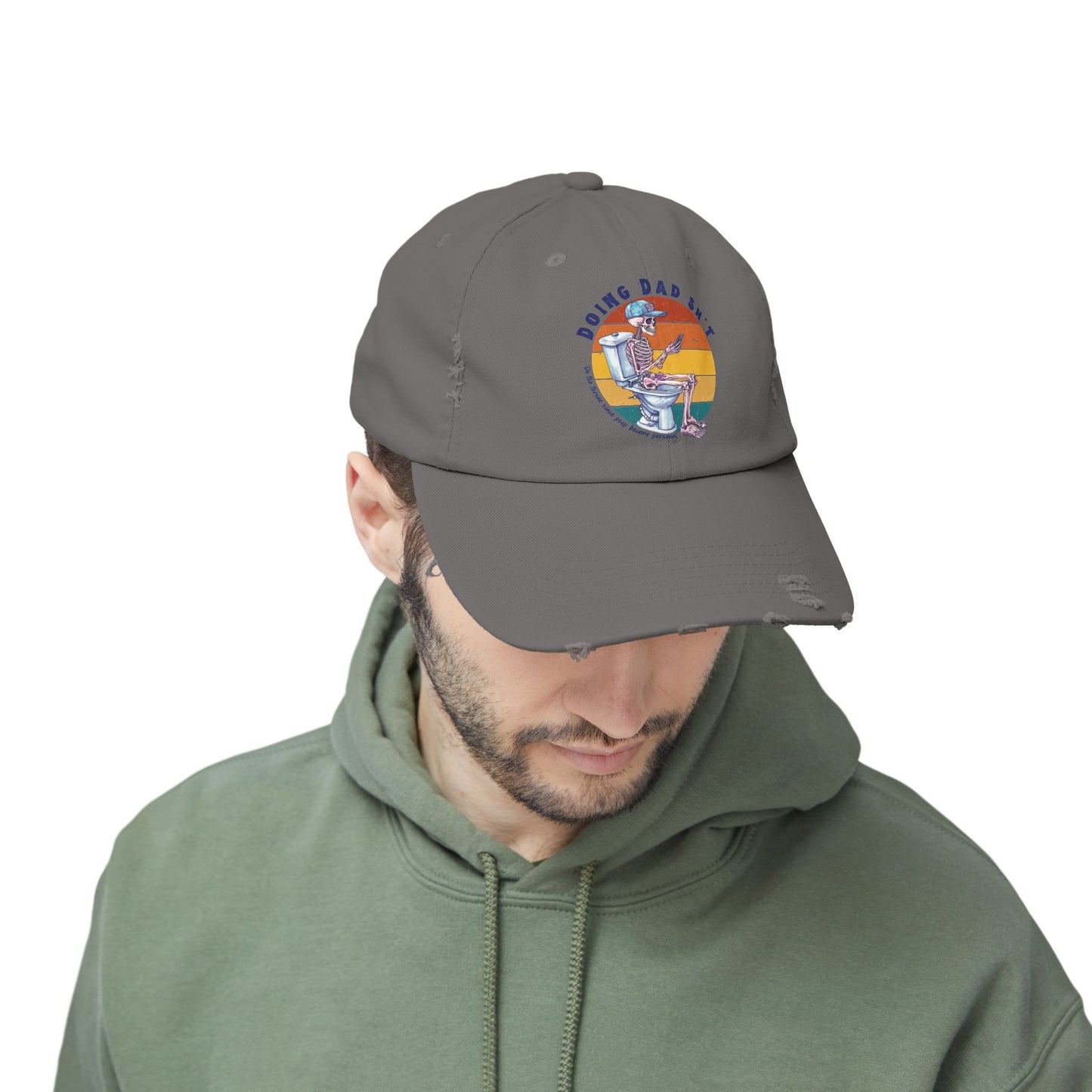 Funny Unisex Distressed Dad Cap - 'Doing Dad Sh*t'