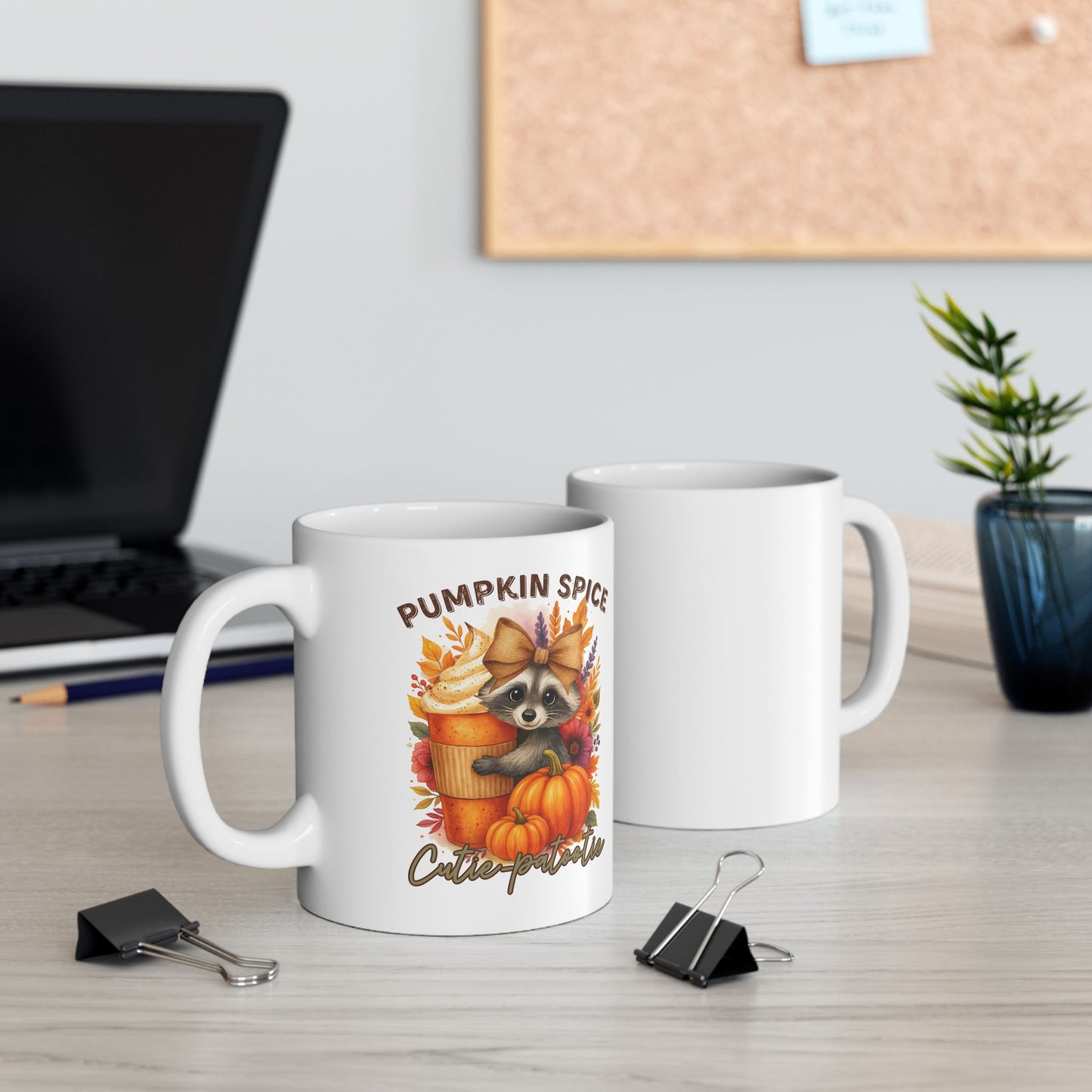Cozy Fall Ceramic Mug with Pumpkin Spice Design