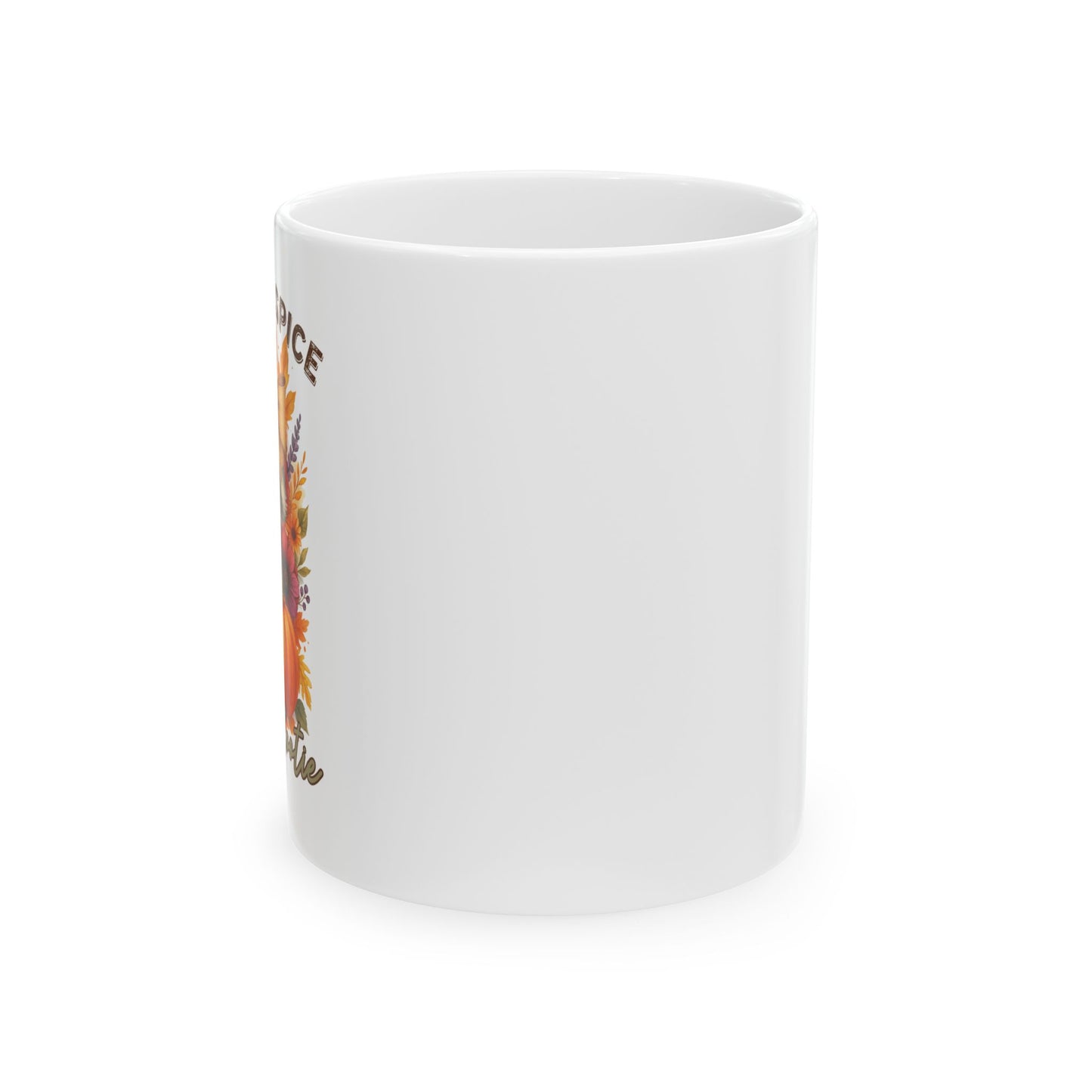 Cozy Fall Ceramic Mug with Pumpkin Spice Design