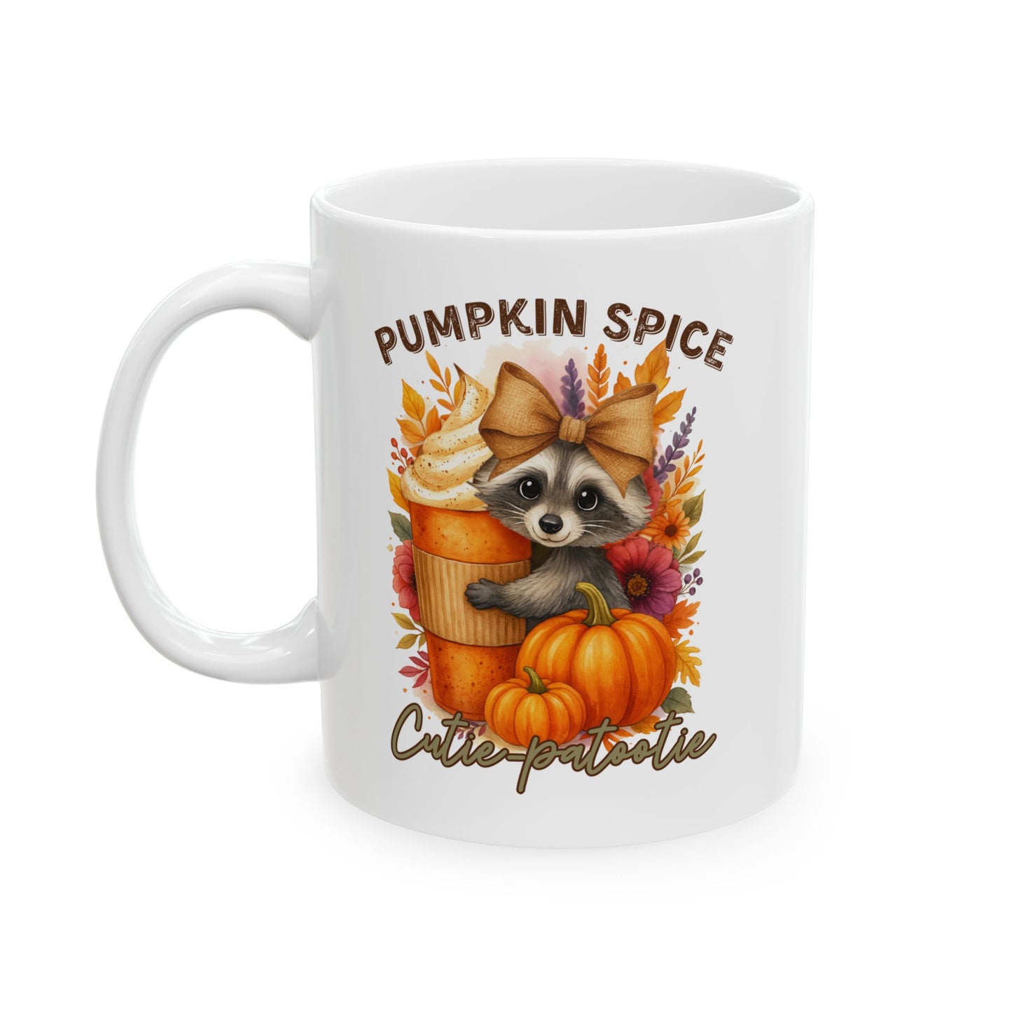 Cozy Fall Ceramic Mug with Pumpkin Spice Design